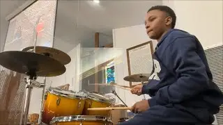Braylon playing the drums