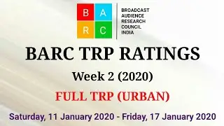 BARC TRP Ratings Week 2 (2020) : Full TRP Report (Urban)