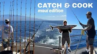 Catch & Cook in Maui 🌊 I Caught a Wahoo and Cooked It in My Hotel Room