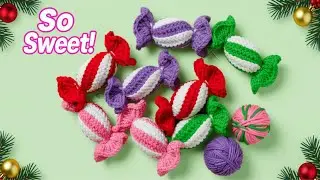 Mini Crochet Candy 🍬 | Easy & Cute Christmas Tutorial ✨