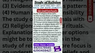 UGC NET Comparative Study of Religion I Net Qualified Faculty I Online Class Available #religion