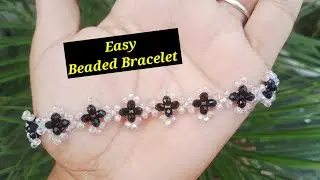 Simple Beaded Bracelet Making | Easy Bracelet Design At Home | Handmade Jewelry Ideas