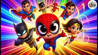 Baby Superheroes Song | Learn Colors & Actions | Fun Kids Nursery Rhymes