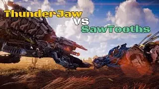 Horizon Zero Dawn Fight Club - Thunderjaw VS Sawtooths