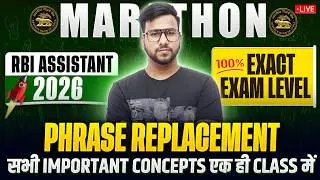 🚀 RBI Assistant 2026 English Phrase Replacement One-Shot | ✅ Phrase Replacement Marathon | Varun Sir