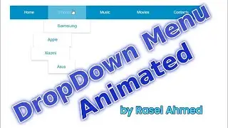 CSS3 Animation | Drop Down Menu Effect | Bangla Tutorial