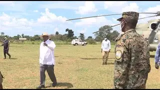 MUSEVENI lands in Tororo; huge crowds welcome him ahead of PDM sensitization campaigns