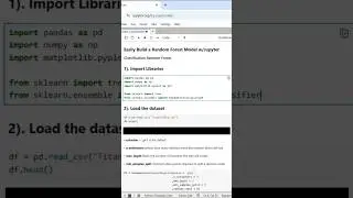 Easily Create a Random Forest Model with Jupyter! #randomforest #randomforestclassifier #jupyter