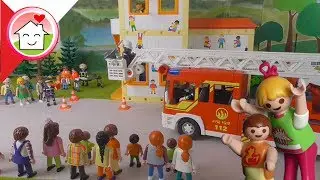Playmobil Strażak po polsku  Ćwiczenia straży pożarnej -  Rodzina Hauserów