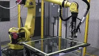 Heavy Material on Glass - Robot Dispensing