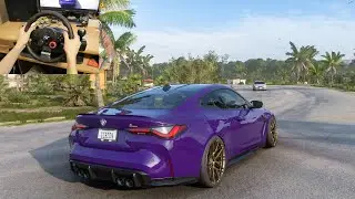 BMW M4 G82 COMPETITION - FORZA HORIZON 5 | STEERING WHEEL GAMEPLAY
