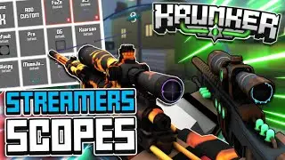 USING STREAMERS SCOPES IN KRUNKER! (Sorable, MoonJuice, Kaarson)