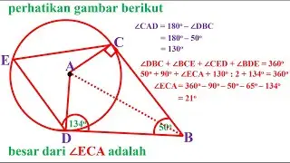 perhatikan gambar berikut besar sudut ECA adalah
