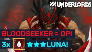 Godly Bloodseeker Build! Ogre Cap + Luna Insane DMG! | Dota Underlords