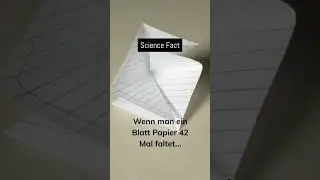 Wie oft kannst du ein Blatt Papier in der H&auml;lfte falten? Schreibs in die Kommentare 🌙