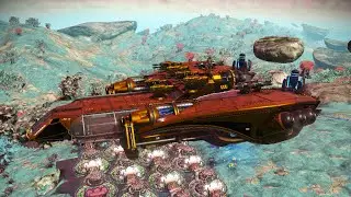 No Man's Sky - Test stream, first time - Building a corvette, how I use m corvette