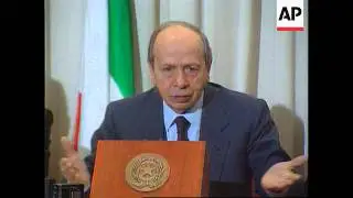Italy - Prime Minister Lamberto Dini Resigns