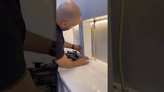 Modular kitchen hidden pipe🔥🤍 #shorts #shortsyoutube #interiordesign #modularkitchen