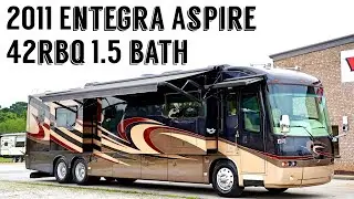 2011 Entegra Anthem 42RBQ A Class 1.5 Bath Tag Axle 450HP Cummins Diesel Pusher - $174,900