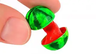 21 DIY Miniatures and Crafts: Watermelon Slime, Pop It Shoes for Barbie, and more