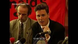Sir Keir Starmer McLibel Case Verdict Press Conference, London, UK, 1997