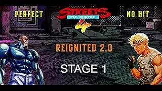 Streets Of Rage 4 &mdash; 2 Player Co-op - ZAN & AXEL 3 - STAGE 1 - Perfect No Hit | Reignited mod 2.0