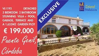 Detached, Villa with a Pool, 1,655m2 Garden Plot Property for sale in Spain inland Andalucia VL1193