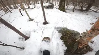 Snowboarding Spring Glades Conditions in December - Stratton, Vermont Trail - December 29, 2024