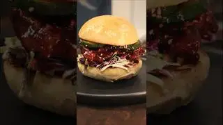 Korean Fried Chicken Sando  #asianfood #asmrcooking #food #friedfood #recipe #calmcooking #kfc