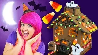 Let's Make A Halloween Cookie House! | DIY Halloween Chocolate Cookie House Kit | KiMMi THE CLOWN