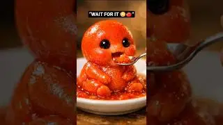 Cute Tomato Food Baby Feeding 🍅🥄 #shorts