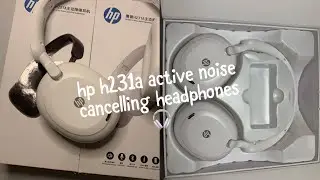 hp h231a anc headphones 🎧 unboxing (aesthetic?) + headphones case + sound test 🔈