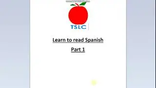 Learn to read Spanish (Part 1)