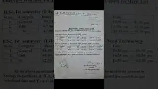 RBS college agra merit list bsc bio 2023-24 | Subscribe for more updates