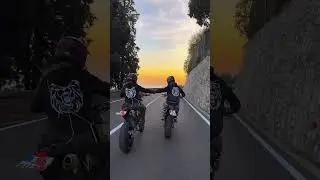 Creating memories 🙌🏽❤️ #couplegoals #motorcycle #sunset #supermoto