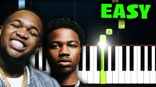 Mustard - Ballin&rsquo; ft. Roddy Ricch - EASY Piano Tutorial