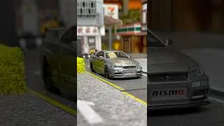 The Kyosho Nissan R34 GTR #kyosho #diecast #164 #hotwheels #minigt #tarmacworks #poprace