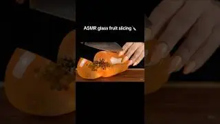 #asmr #glassfruitslicing #aiasmr #satisfyingsounds #glassfruitcutting