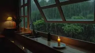 GUARANTEED Deep Sleep & Relaxation: 10 Hours Heavy Rain Storm Sounds White Noise ASMR