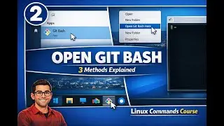 How to Open Git Bash Terminal on Windows | Complete Linux Commands Course