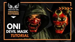 How to Make a Laather Oni Devil Mask. Making Japanese Mask