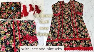 Pakistani kurti cutting and stitching|how to design Pakistani kurti|Pakistani kurti design kaise kre