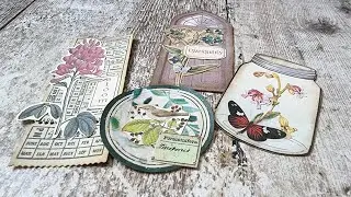 JUNK JOURNAL EMBELLISHMENTS - CRAFT WITH ME - VINTAGE BOTANICAL