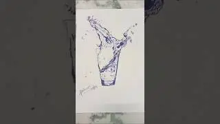 Realistic ballpensketch water sketch#ballpenart #ballpen
