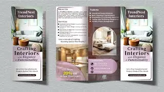 Interior Architecture Trifold Brochure Design | Trifold Brochure Design | Photoshop Tutorial