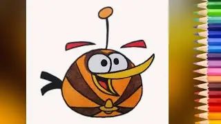 How to Draw Atomic Bird | Angry Birds Space