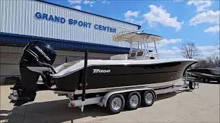 2007 Triton 351 Center Console walk-thru, triple 275 engines, spacious open bow with hardtop