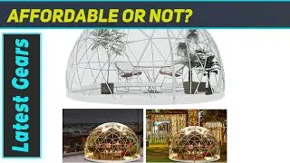 12FT Garden Dome Igloo Tent House with PVC Cover and 2 10m Light Strings