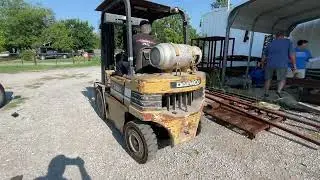 Lot 3 Daewoo G25S Propane Forklift 3-Stage sells 8.16.24 chuppsauction.com