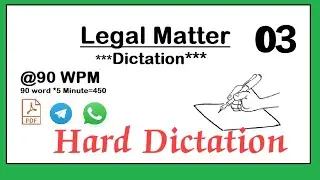 90wpm legal Matter 450 Word Exercise 03 Court High Court Steno Shorthand Dictation